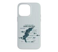 Custodia per iPhone 14 Pro Max East Coast Shark Sightings Cool Map