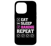 Custodia per iPhone 14 Pro Max Eat Sleep Bake Repeat Women Funny Mother's Day Baking Mom