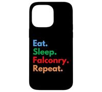 Custodia per iPhone 14 Pro Max Eat Sleep Falconry Repeat per falconieri e amanti dei falchi