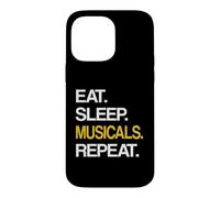 Custodia per iPhone 14 Pro Max Eat Sleep Musical Repeat Broadway Theatre
