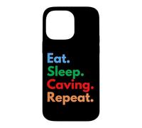 Custodia per iPhone 14 Pro Max Eat Sleep Speleologia Ripeti per gli amanti degli speleologi e degli esploratori delle caverne