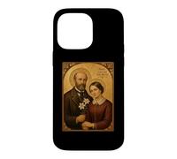 Custodia per iPhone 14 Pro Max Elegante icona cattolica dei Santi Luigi e Zelia Martin