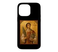 Custodia per iPhone 14 Pro Max Elegante icona cattolica di Santo Stefano
