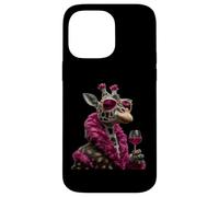 Custodia per iPhone 14 Pro Max Elegante ritratto di leone moda felino vino grafico