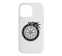 Custodia per iPhone 14 Pro Max Elmo del terrore di Ouroboros nordico