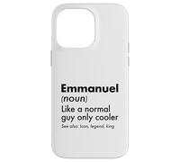 Custodia per iPhone 14 Pro Max Emmanuel come un ragazzo normale solo più cool leggenda re prima