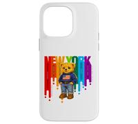 Custodia per iPhone 14 Pro Max Exceed The Limit New York Teddy Bear- Colorful NYC Boroughs