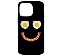 Custodia per iPhone 14 Pro Max Face Eggs And Bacon Ham Breakfast Smile