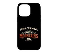 Custodia per iPhone 14 Pro Max Faith Can Move Mountains Retro Sunset Bible Verse Christian