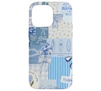 Custodia per iPhone 14 Pro Max Fiocco blu Love Like Jesus carino floreale estivo patchwork
