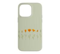 Custodia per iPhone 14 Pro Max Fiori botanici del papavero della California