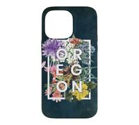 Custodia per iPhone 14 Pro Max Fiori di Oregon Word Art - Oregon State USA Souvenir