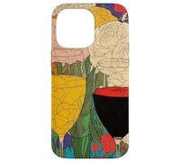 Custodia per iPhone 14 Pro Max Fiori e Calici di Vino Un Brindisi al Colore e alla Vita