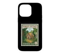 Custodia per iPhone 14 Pro Max Forest Cotage Storybook Tales, francobollo vintage