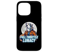 Custodia per iPhone 14 Pro Max Full Throttle Lunacy Howling Biker Wolf Graphic
