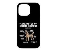 Custodia per iPhone 14 Pro Max Funny Anatomy Pastore Tedesco Amanti Pastore Tedesco Cane Pastore