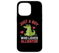 Custodia per iPhone 14 Pro Max Funny Animal Crocodile, Just a boy who loves alligator
