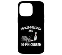 Custodia per iPhone 14 Pro Max Funny Bowling Pocket Obsessed 10 Pin Cursed Bowler