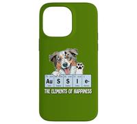 Custodia per iPhone 14 Pro Max Funny Elements of Happiness Blue Merle Aussie Lover