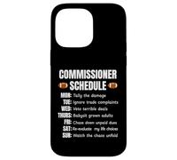Custodia per iPhone 14 Pro Max Funny Fantasy Football Commissioner Schedule Draft Day