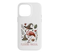 Custodia per iPhone 14 Pro Max Funny Flamingo Pun Flocking Magical Pagan Wiccan Witch