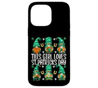 Custodia per iPhone 14 Pro Max Funny Gnomes For Women This Girl Loves St. Patricks Day