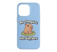 Custodia per iPhone 14 Pro Max Funny Kids Kawaii Meme Chill No Thoughts Just Capybara Vibes
