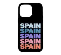 Custodia per iPhone 14 Pro Max Funny Modern Repetitive Text Design Spain Spaniard Europe