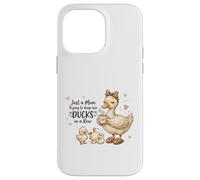 Custodia per iPhone 14 Pro Max Funny Mom Just a Mom Trying to Keep Her Ducks Humor