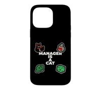 Custodia per iPhone 14 Pro Max Funny Office Humor Manager Is A Cat Feline Boss