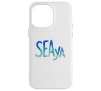 Custodia per iPhone 14 Pro Max Funny Sea Ya Sea Glass Watercolor Cute Beach Lovers
