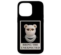 Custodia per iPhone 14 Pro Max Funny Wild tEDDY bEAR With Fur Mask Bring the Unexpected