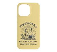 Custodia per iPhone 14 Pro Max Fuochi d'artificio retrò anti-violenza umor