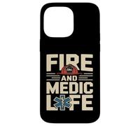 Custodia per iPhone 14 Pro Max Fuoco E Vita Medica Pompiere Paramedico EMS