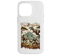Custodia per iPhone 14 Pro Max Futuristic Dinosaur Battle Sci Fi Action Art Warrior