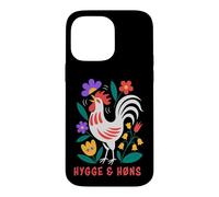 Custodia per iPhone 14 Pro Max Galline da cortile Hygge Folk Art Gallo