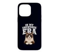 Custodia per iPhone 14 Pro Max Gatto con le ciaspole nella mia era racchette da neve Razza Proprietario Mamma Papà