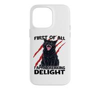 Custodia per iPhone 14 Pro Max Gatto goblin gatto nero sarcasmo zoomies gatto caos