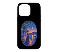 Custodia per iPhone 14 Pro Max Georges Seurat Ispirato Pointillist Moonlit Riverside Woman