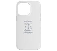 Custodia per iPhone 14 Pro Max Gills Rock Wisconsin Sailboat and Sun