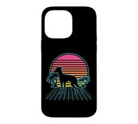 Custodia per iPhone 14 Pro Max Giocattolo inglese Terrier Cane Vintage 80s Vaporwave