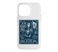 Custodia per iPhone 14 Pro Max Giovanna d'Arco I Am Not Afraid I Was Nas For This Woodcut Navy