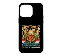 Custodia per iPhone 14 Pro Max Girare verso la filosofia del girasole chiaro