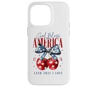 Custodia per iPhone 14 Pro Max God Bless America 1776 Terra che amo Backprint