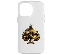 Custodia per iPhone 14 Pro Max Golden Spade Sunglasses Poker Casino Lucky Symbol