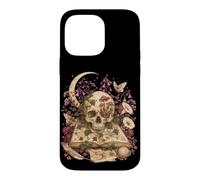 Custodia per iPhone 14 Pro Max Gothic Botanical Skull Moon Grimoire Dark Academia Book Love