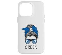 Custodia per iPhone 14 Pro Max Greek Girl Greek Heritage Greece Flag