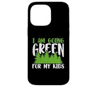 Custodia per iPhone 14 Pro Max Green Planet Sto diventando verde per l'ambiente dei miei figli