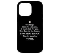 Custodia per iPhone 14 Pro Max Greetings Grace Be with You I Thank God for You Hold Fast