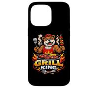 Custodia per iPhone 14 Pro Max Grill King Bulldog BBQ Mascotte Grafica